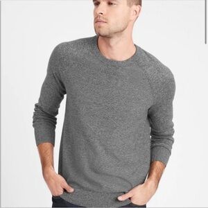 ORGANIC COTTON BANANA REPUBLIC Men’s Crew Neck Sweater Cardigan Gray SZ SM NWOT